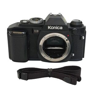 Konica FS-1 35mm SLR Film Camera Body Black Vintage SLR Tested Works